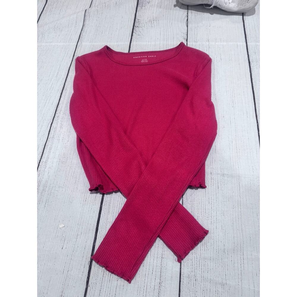 American Eagle Long Sleeve Ribbed Shirt